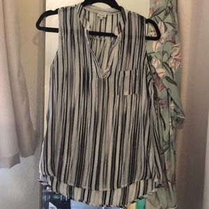 striped sheer top